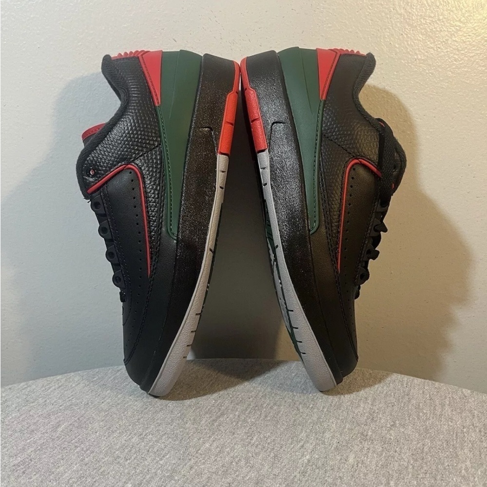Nike Air Jordan 2 Low Bred Black Sneakers Size 6Y / Women 7.5 BNIB FJ6869-006 - Picture 7 of 10
